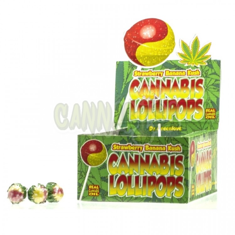 Cannabis Lollipops Strawberry Banana Kush